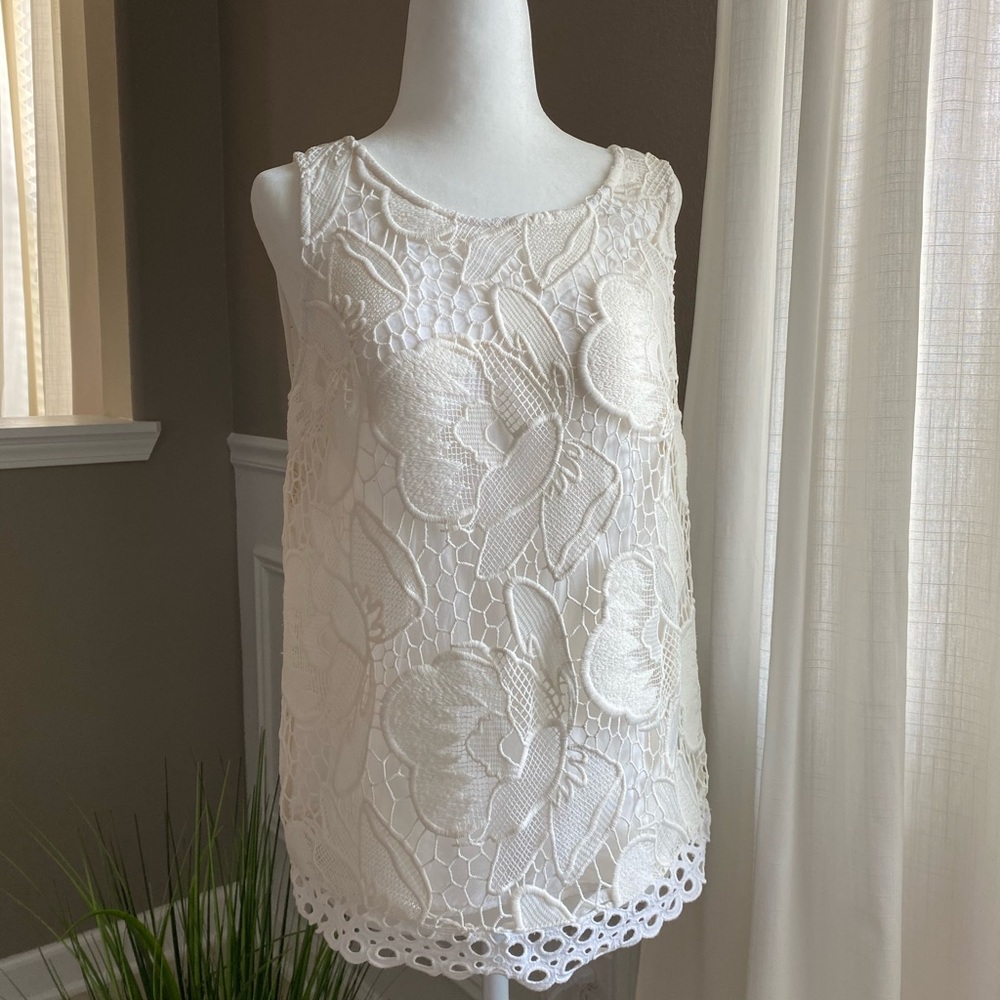 White Lace Tank